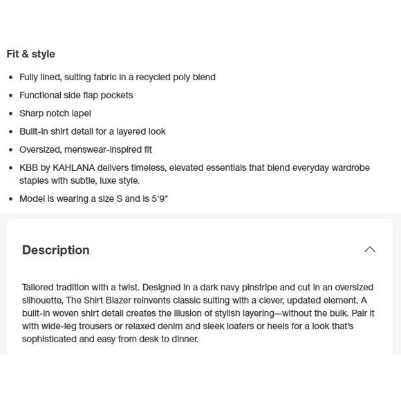 KBB by KAHLANA Target Womens The Shirt Blazer Jacket Navy/White Striped M Medium - Picture 3 of 9